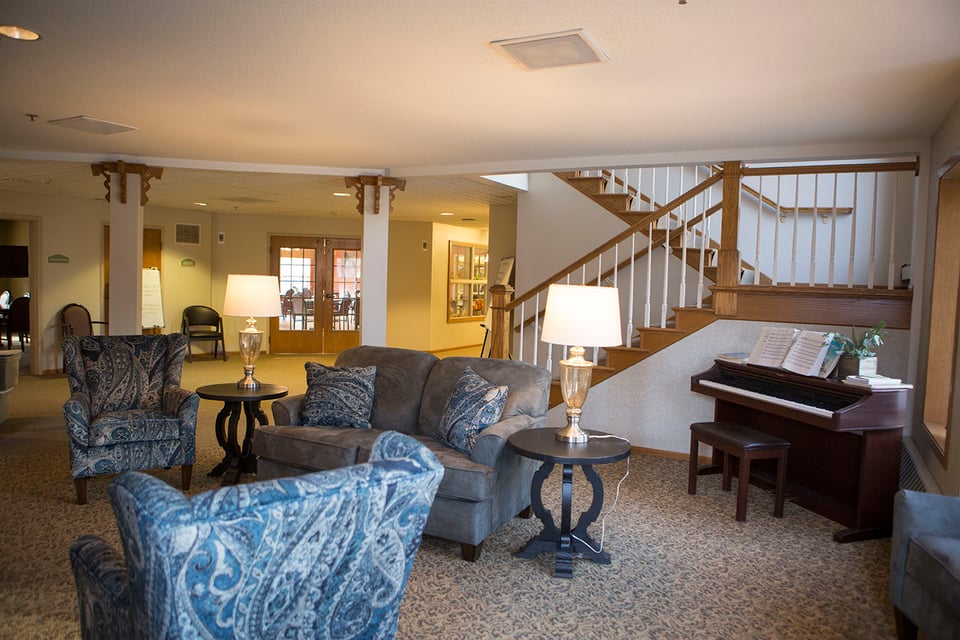 lobby with staircase