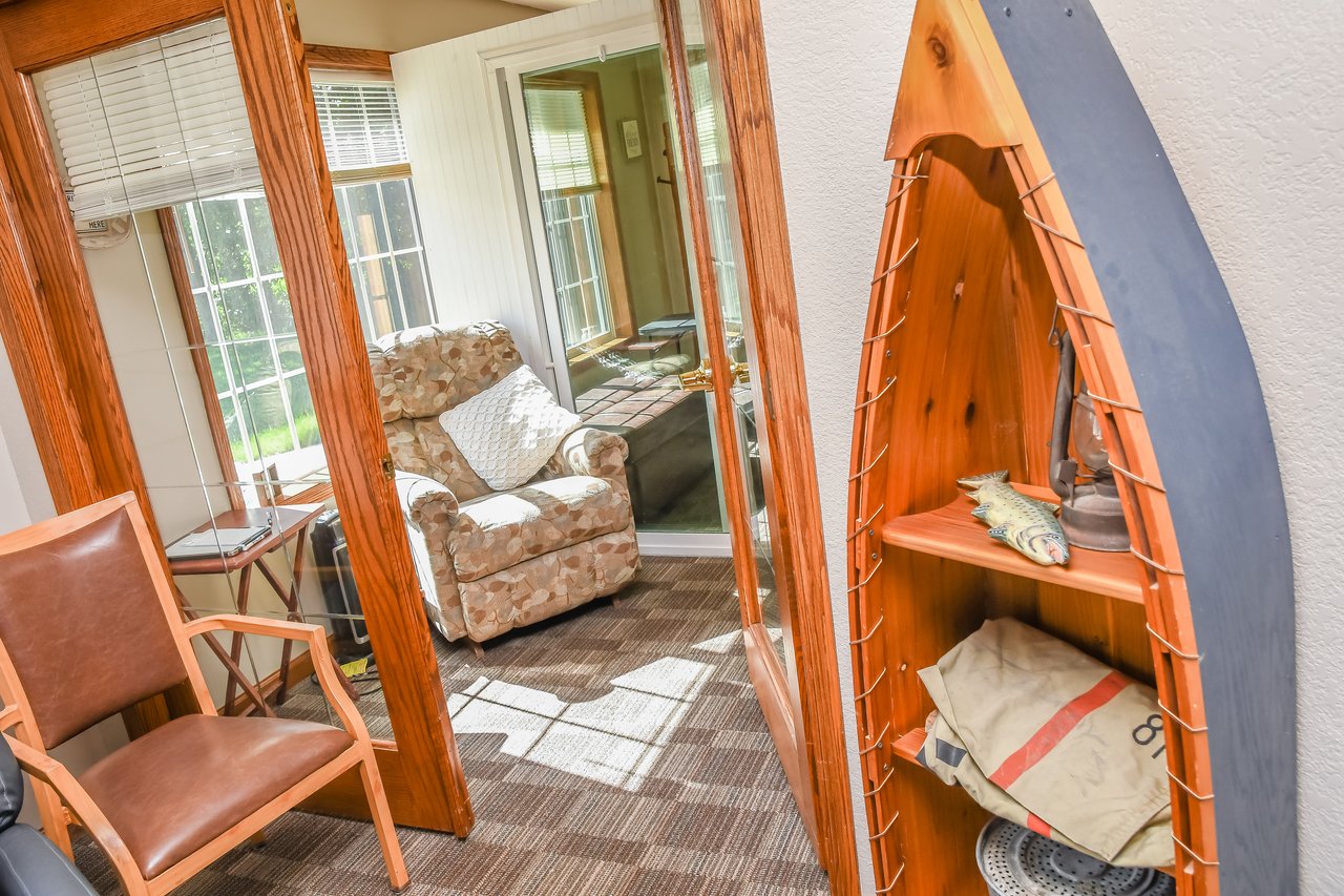sunny room with chairs