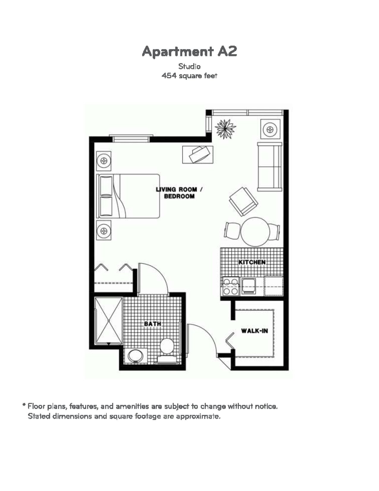 Studio - 454 sq ft