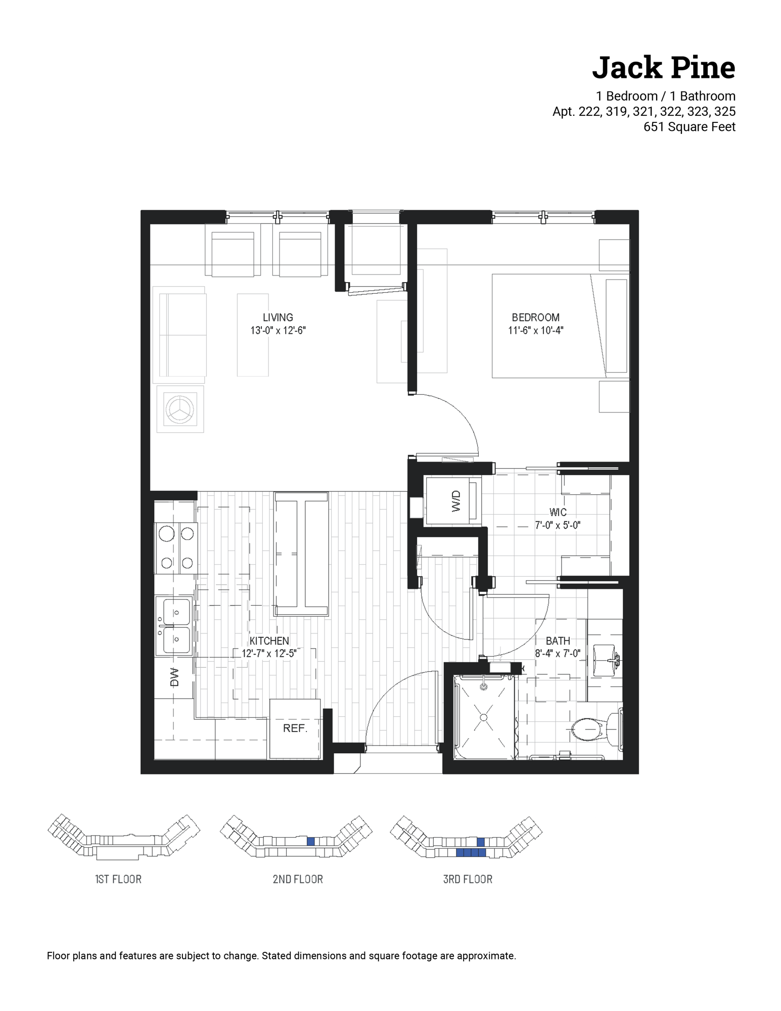 Jack Pine | 1 bed, 1 bath | 651 sq ft