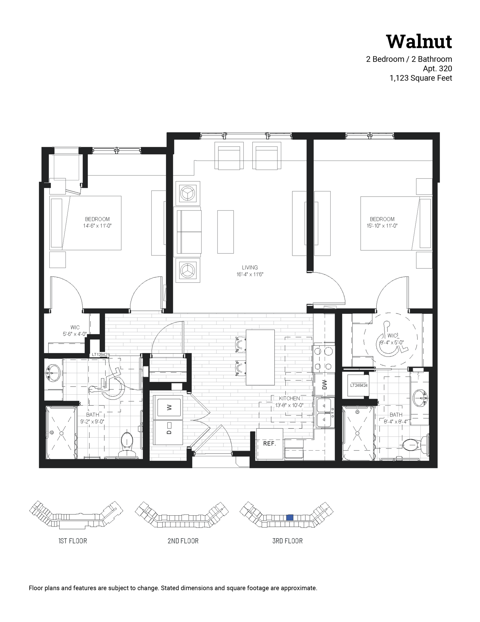 Walnut | 2 beds, 2 baths | 1,123 sq ft