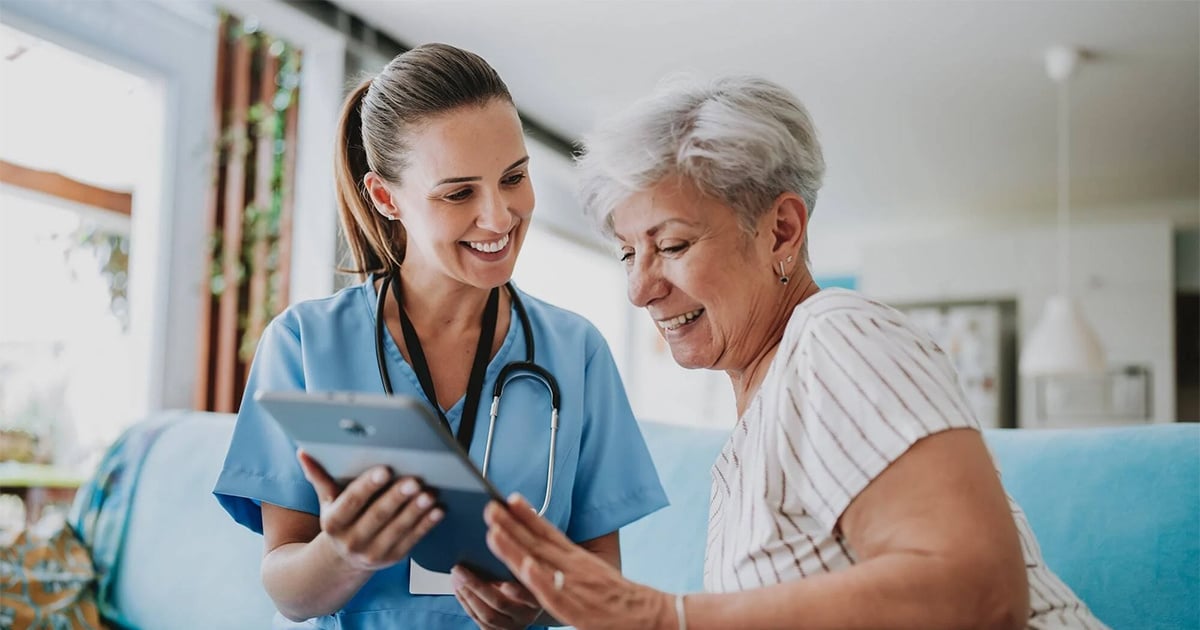woman with nurse